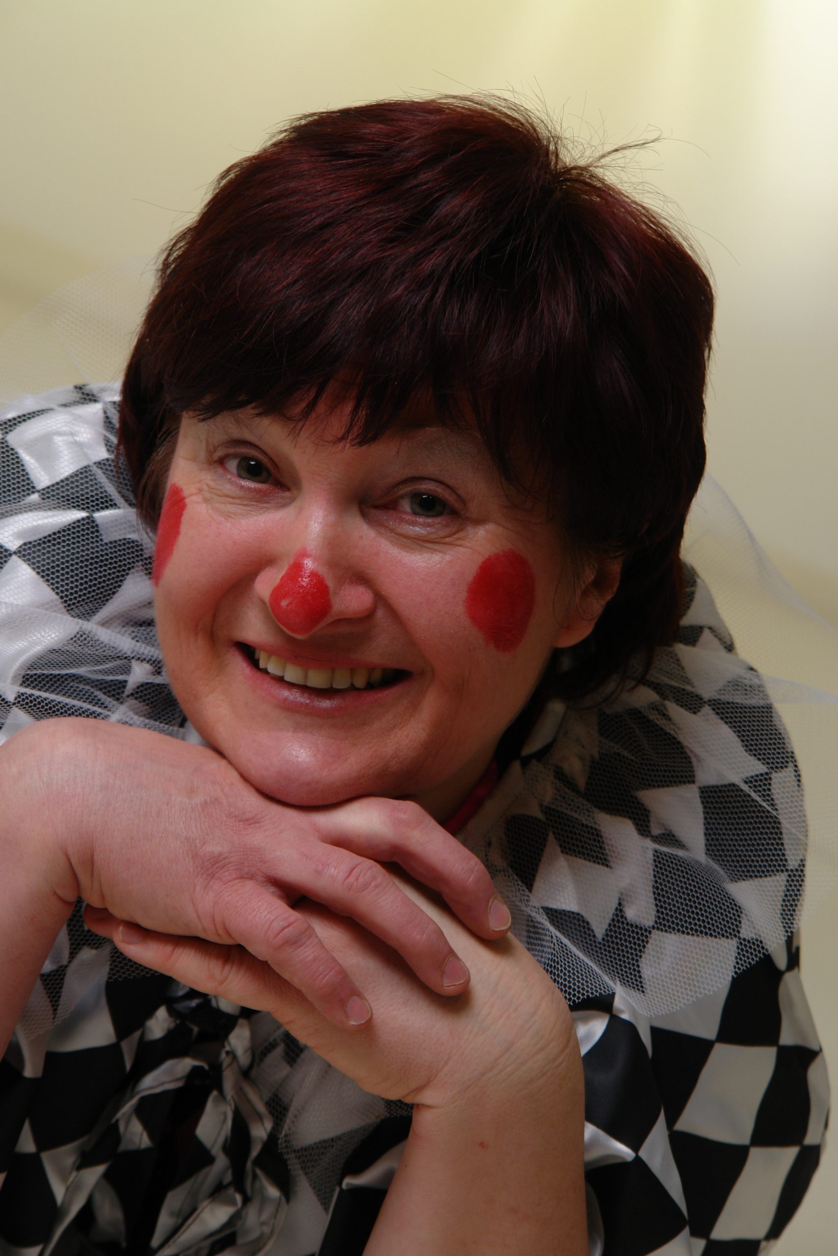 Clown Hoppalla lächelt
